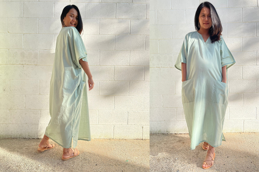 How to Style Your Mala Hand Works Plus size long kaftans for any Season