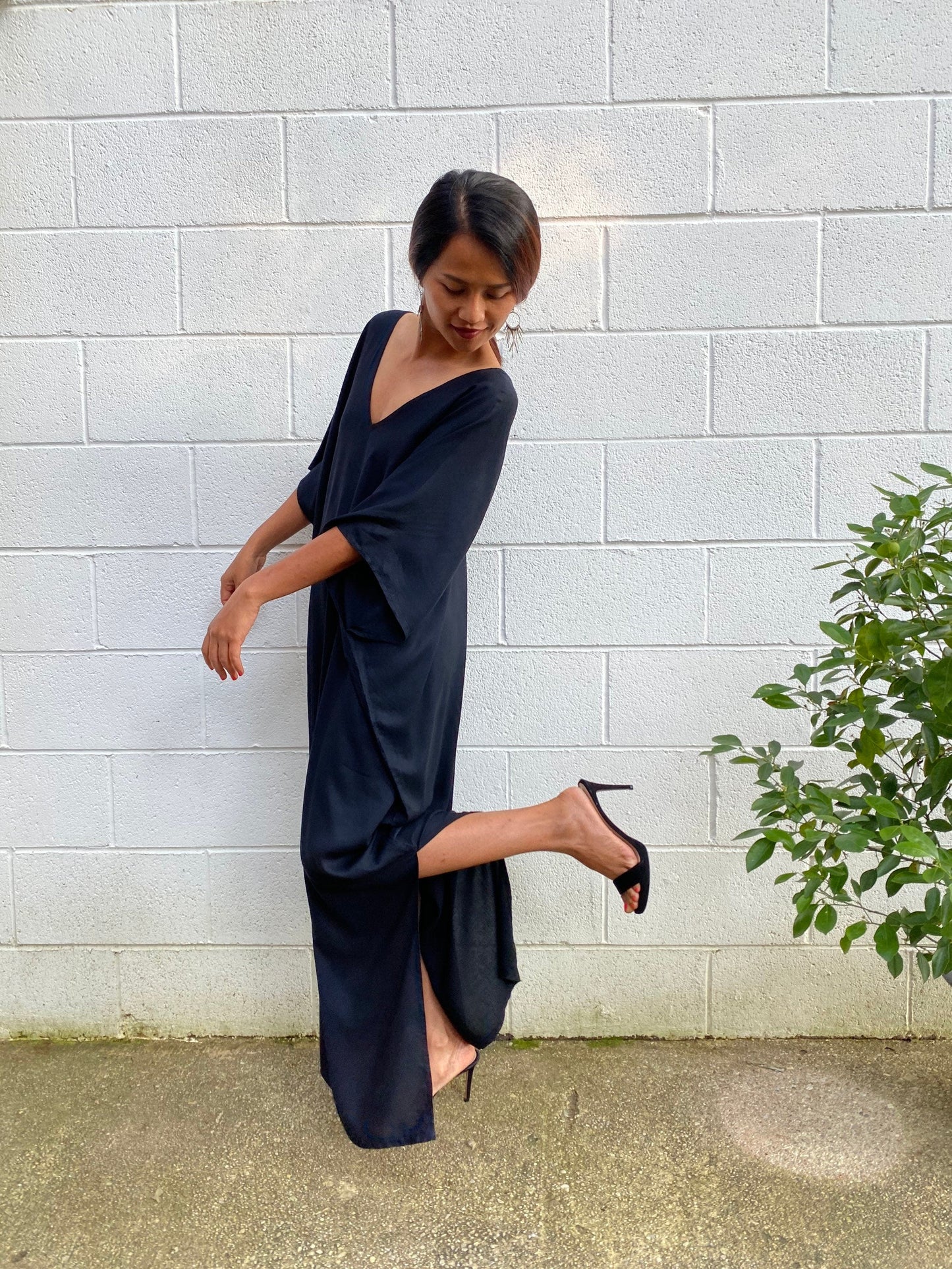 MALA handworks Camila Kaftan in Black