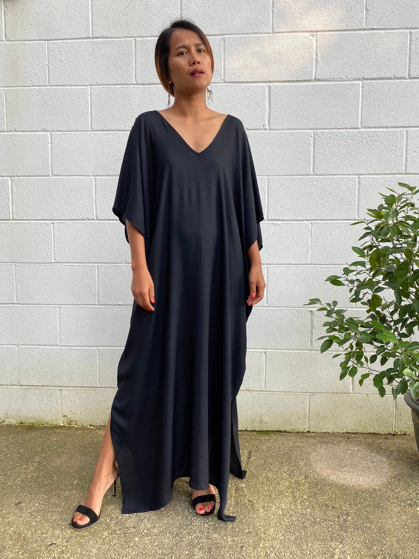 MALA handworks Camila Kaftan in Black