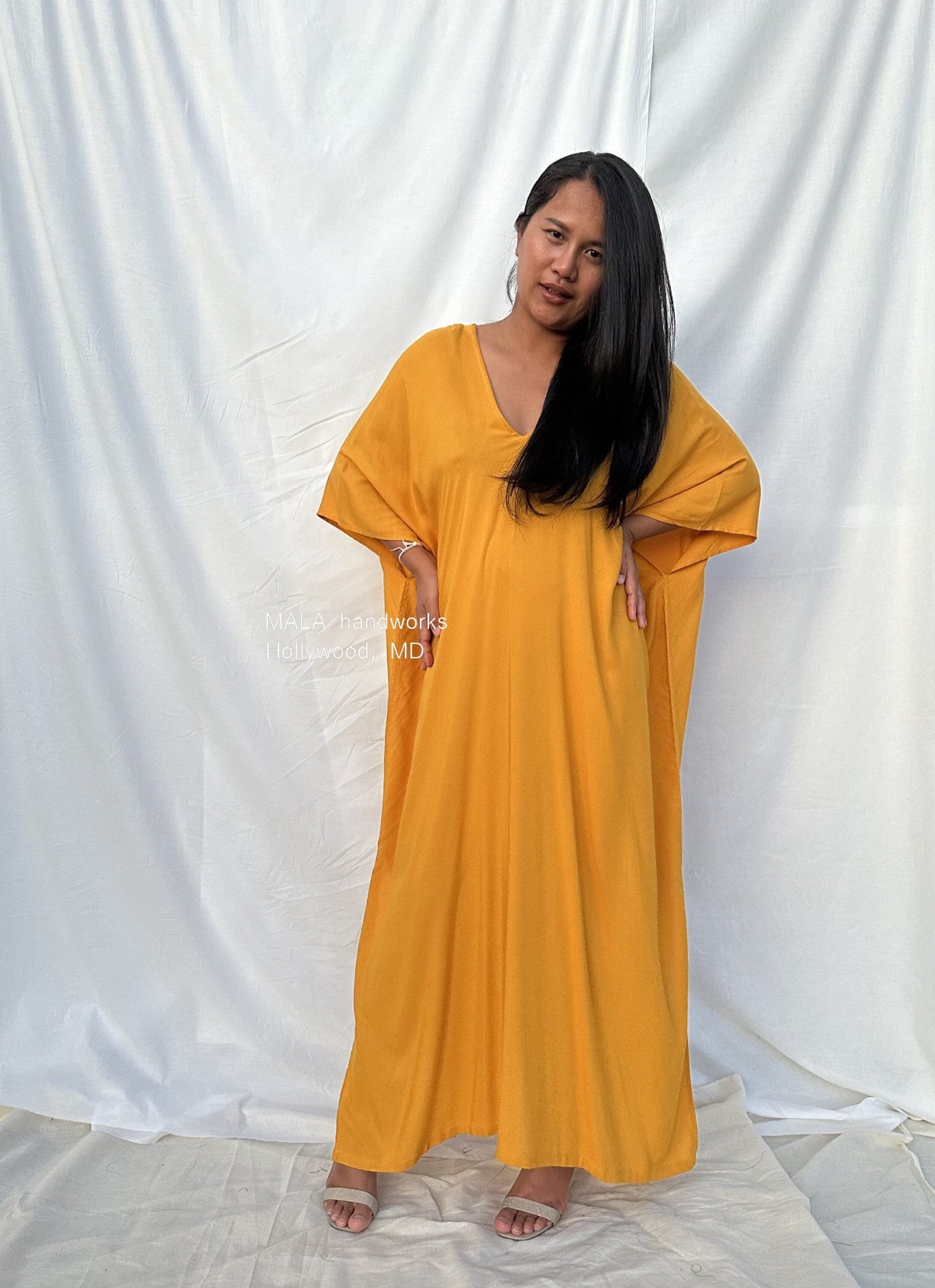 MALA handworks Camila Kaftan in Light Orange