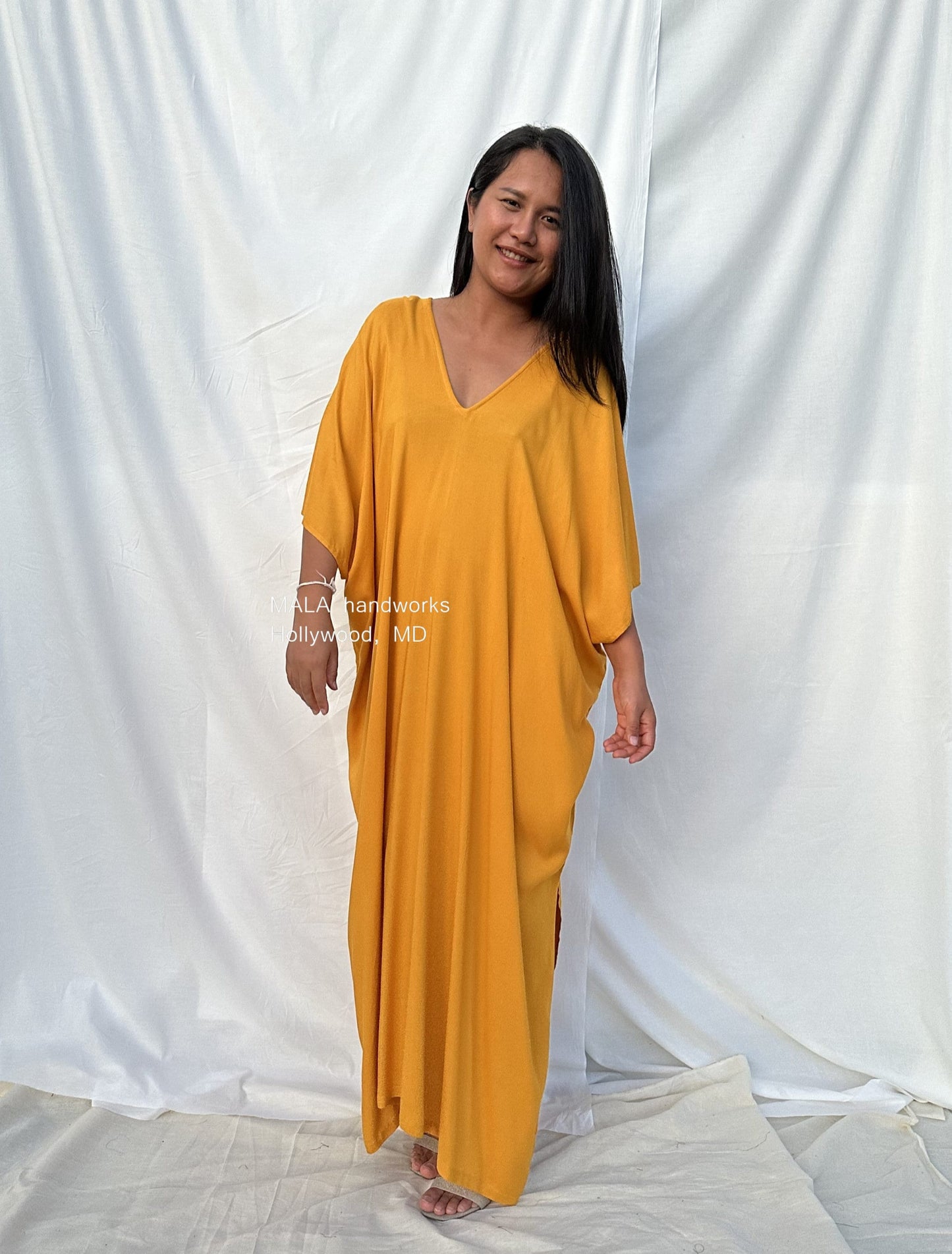 MALA handworks Camila Kaftan in Light Orange