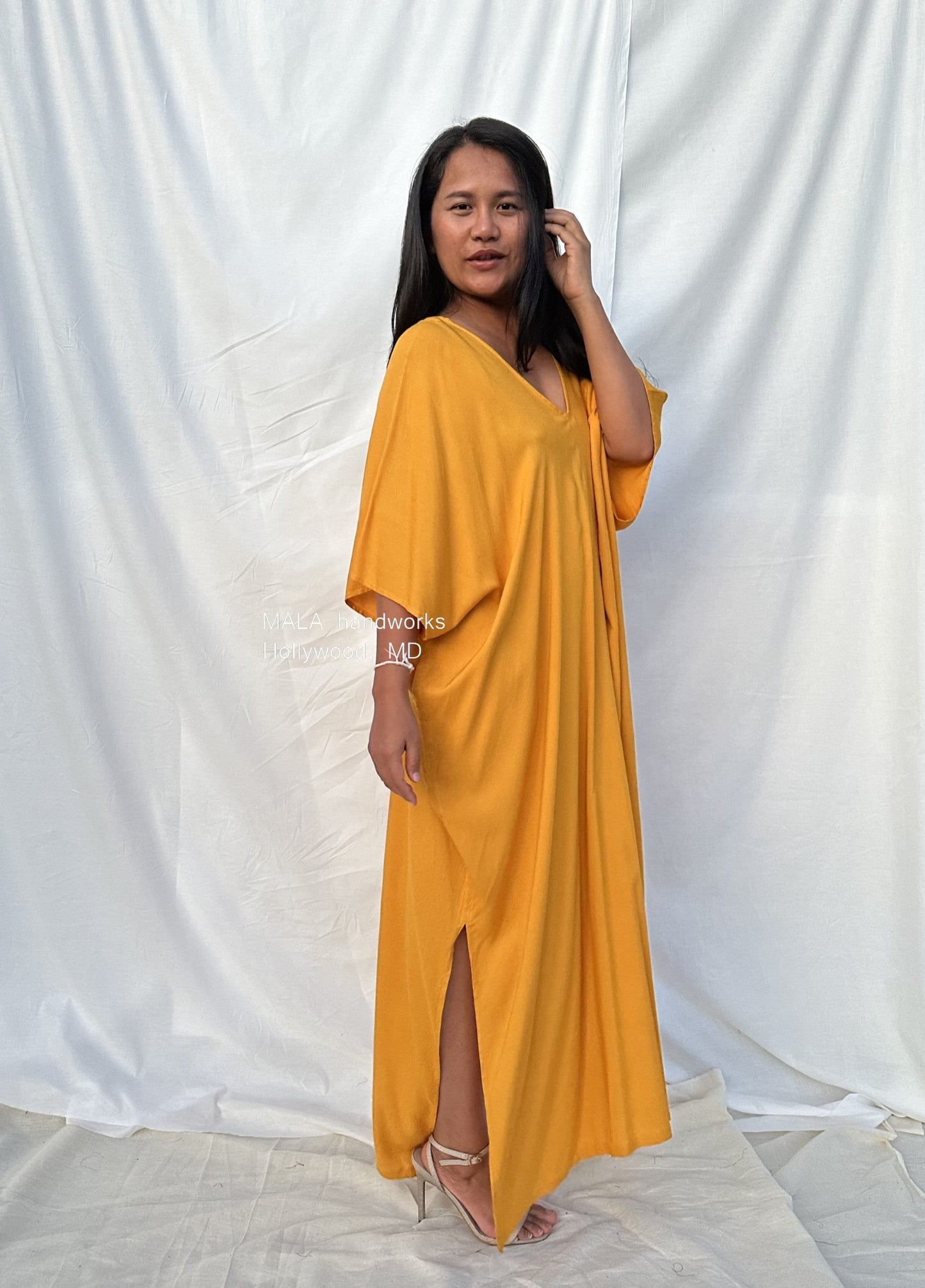 MALA handworks Camila Kaftan in Light Orange
