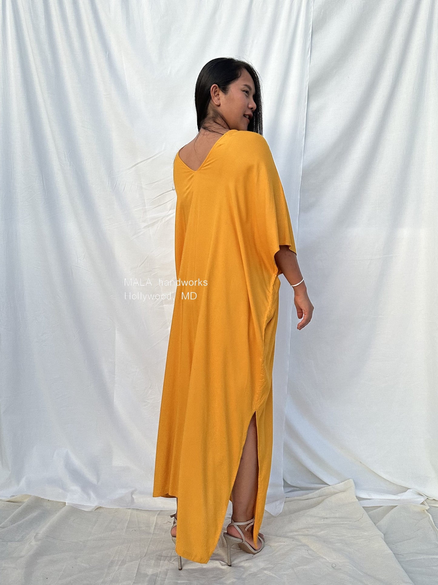 MALA handworks Camila Kaftan in Light Orange