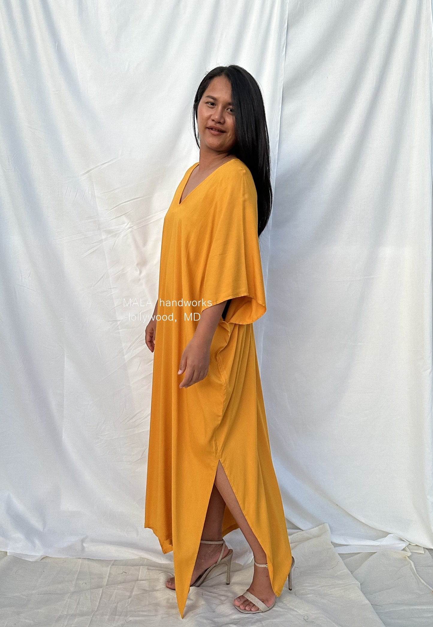 MALA handworks Camila Kaftan in Light Orange