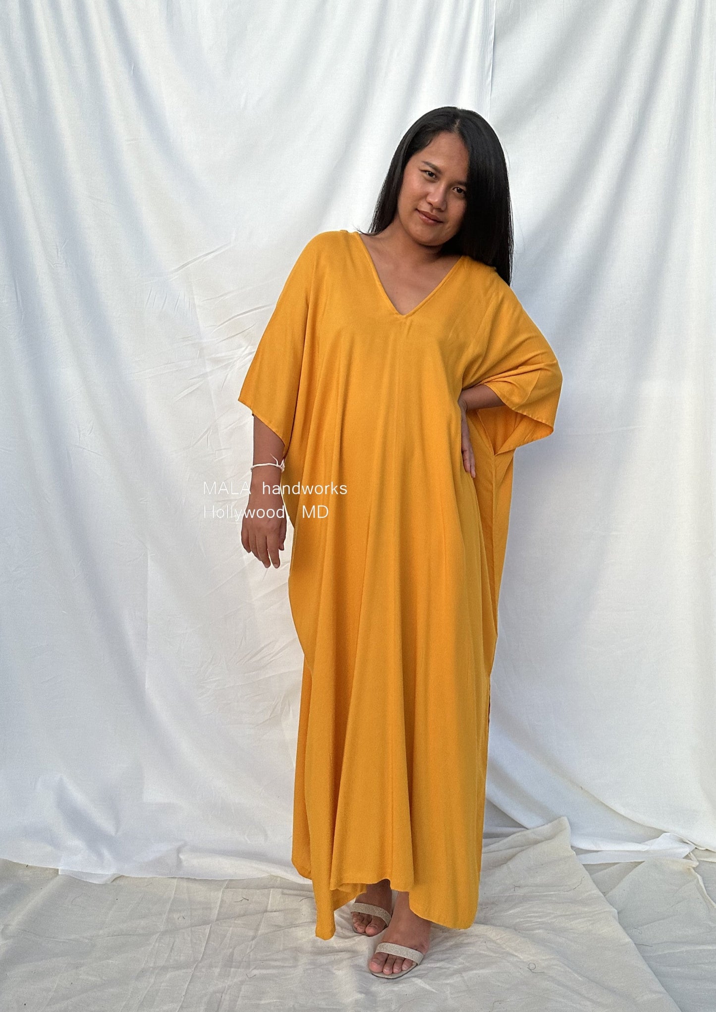 MALA handworks Camila Kaftan in Light Orange