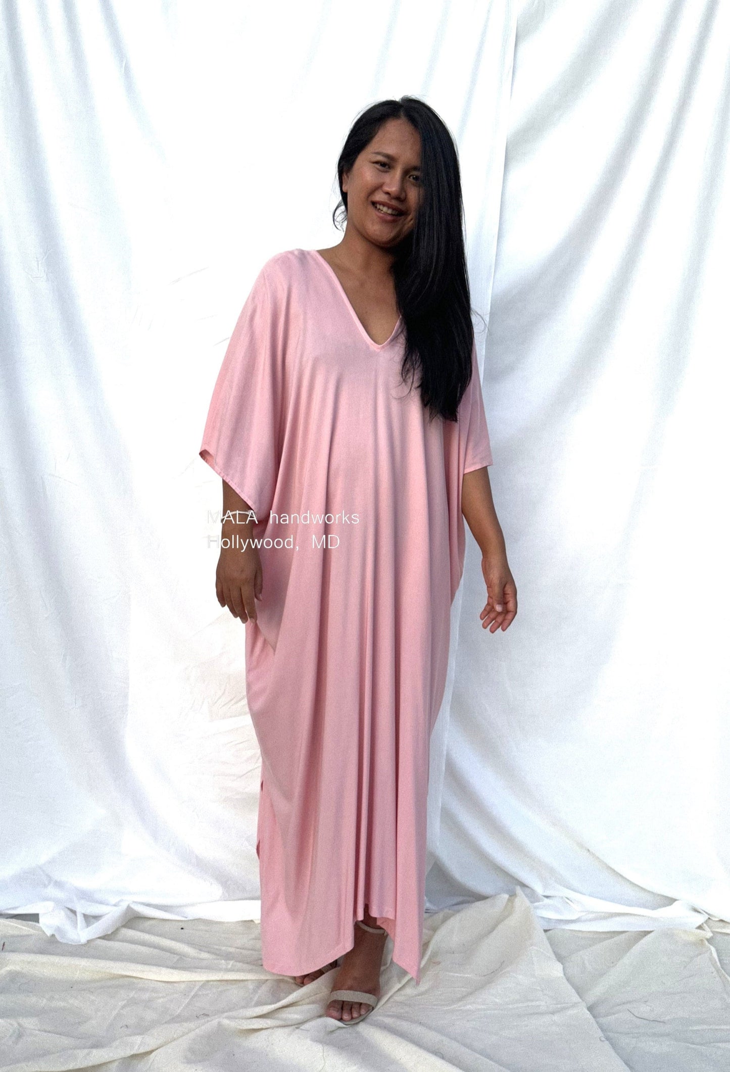 MALA handworks Camila Kaftan in Peach Pink