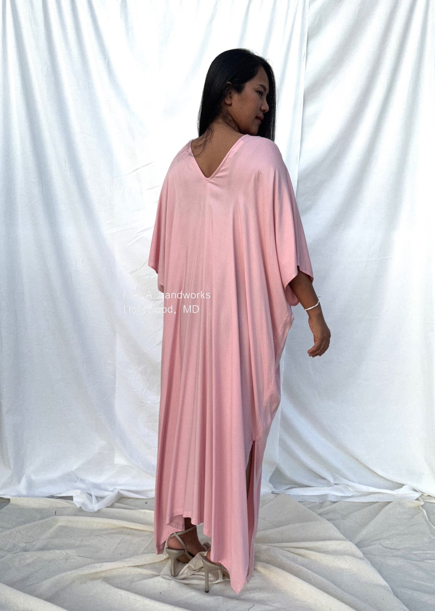 MALA handworks Camila Kaftan in Peach Pink