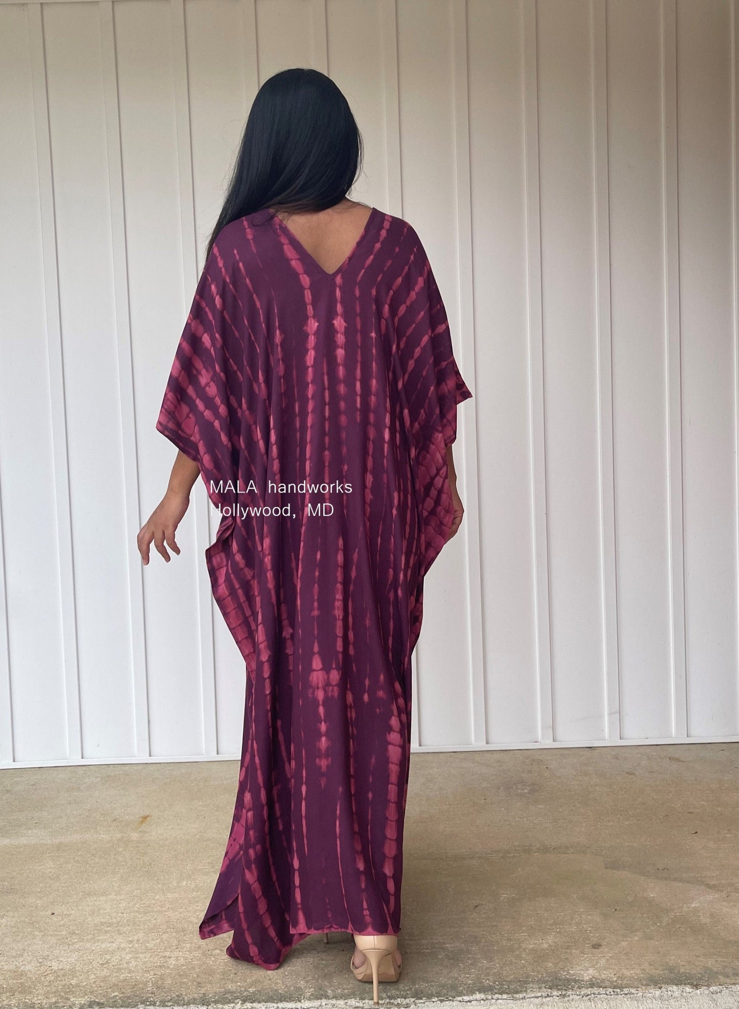 MALA handworks Camila Kaftan in Purple Tie Dye