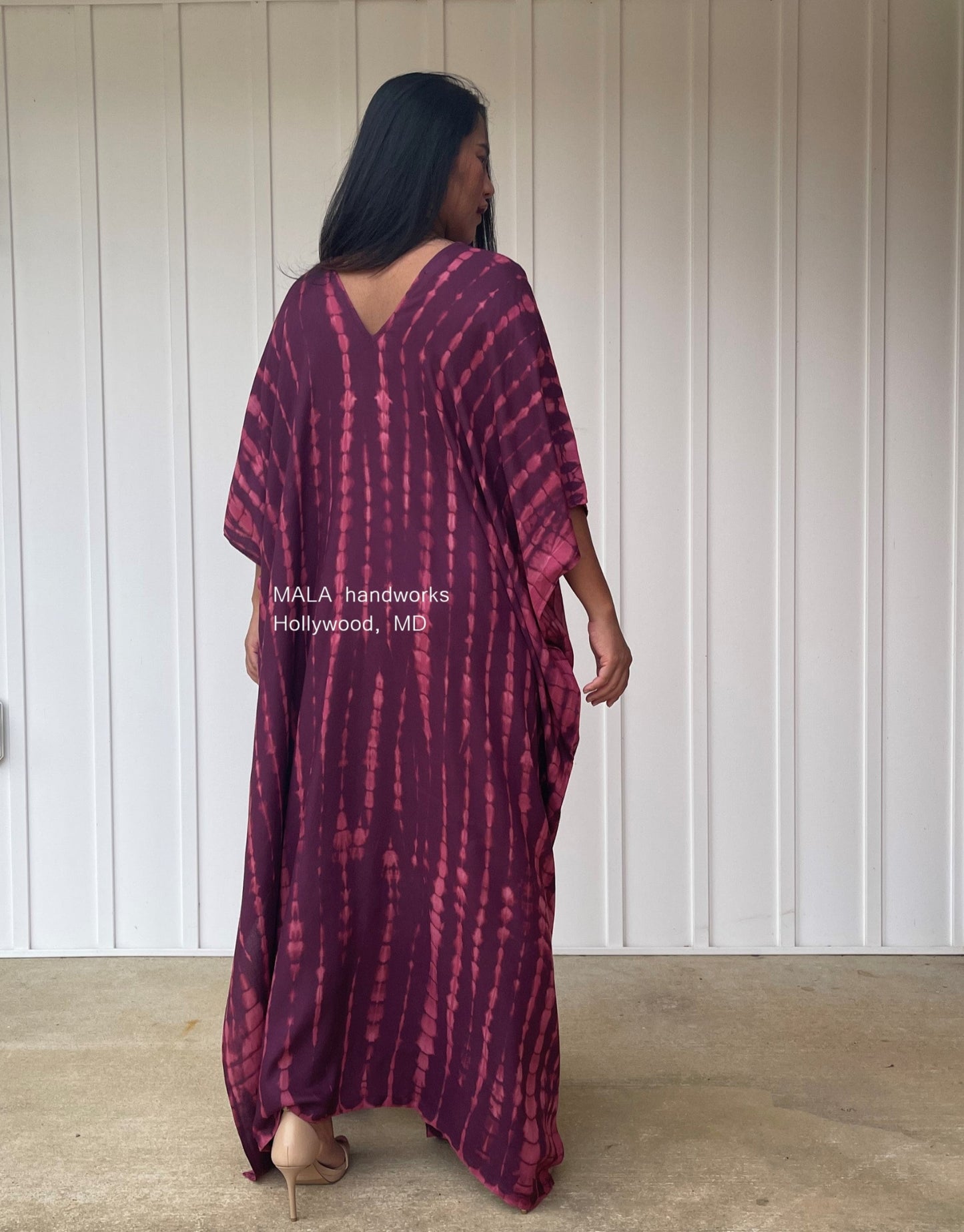 MALA handworks Camila Kaftan in Purple Tie Dye