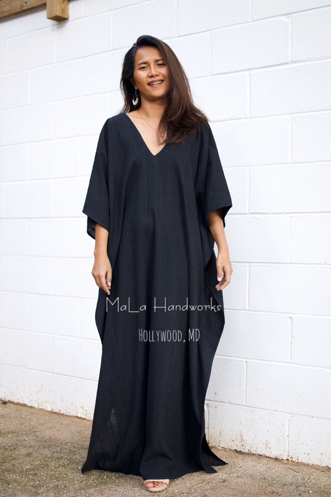 MALA handworks  Evelyn Kaftan in Black
