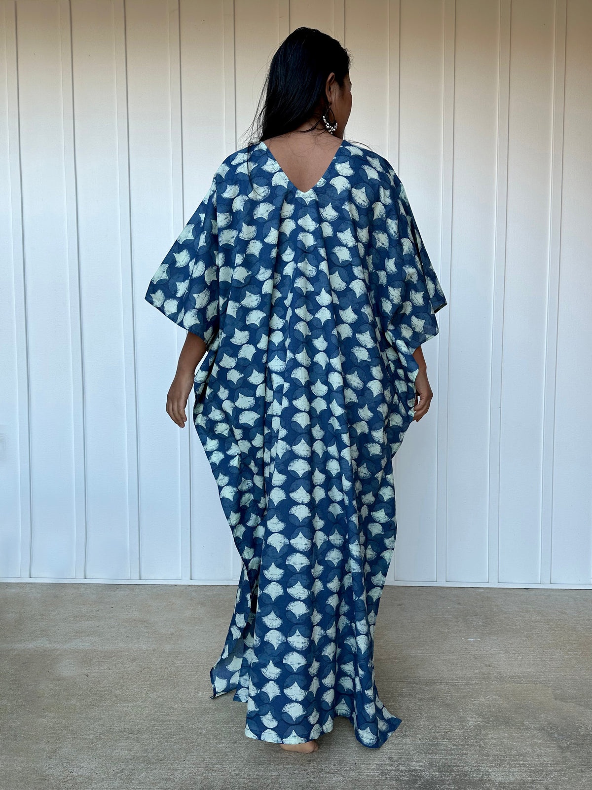 MALA handworks  Evelyn Kaftan in Blue Pattern