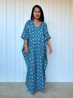 MALA handworks  Evelyn Kaftan in Blue Pattern