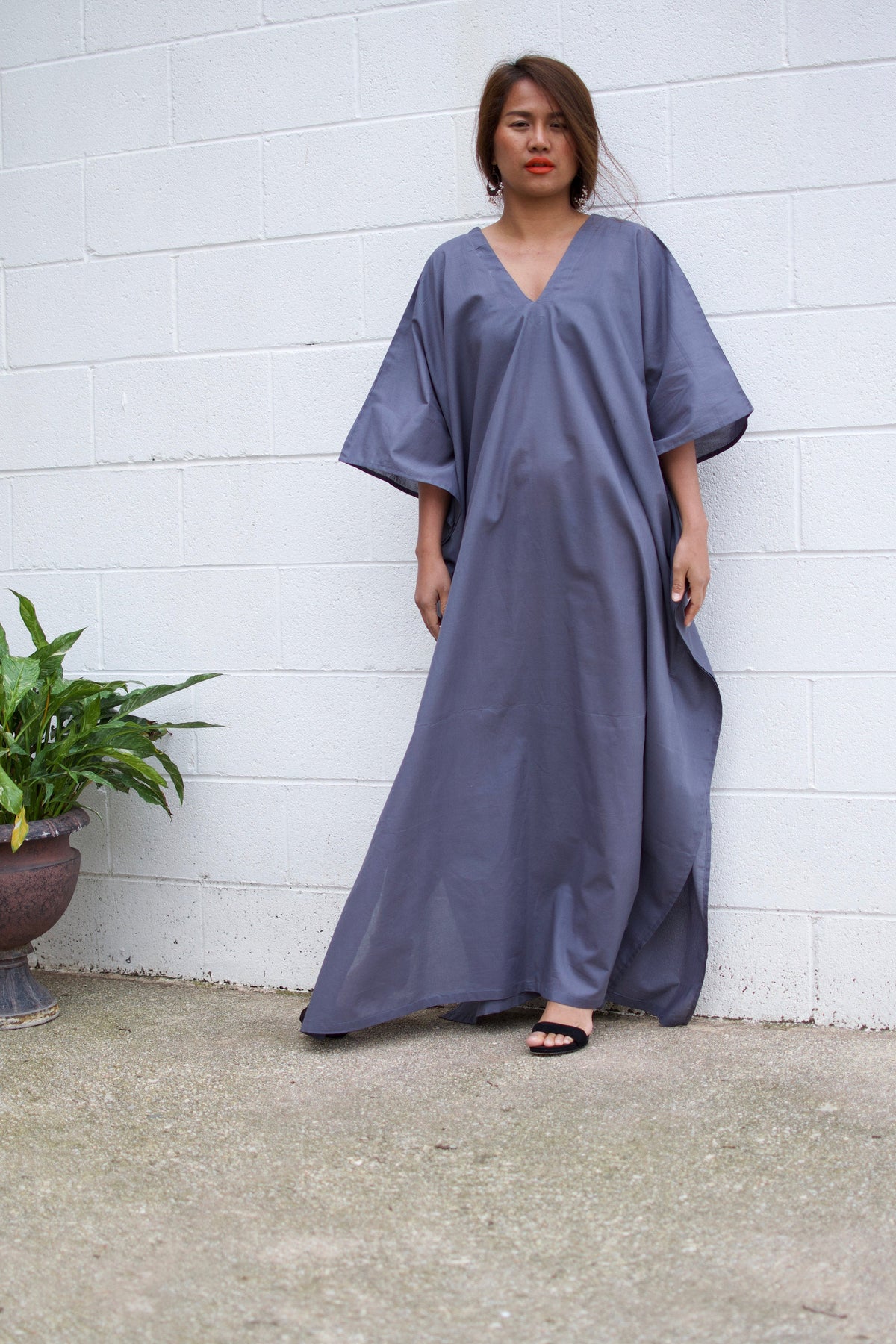 MALA handworks Evelyn Kaftan in Gray