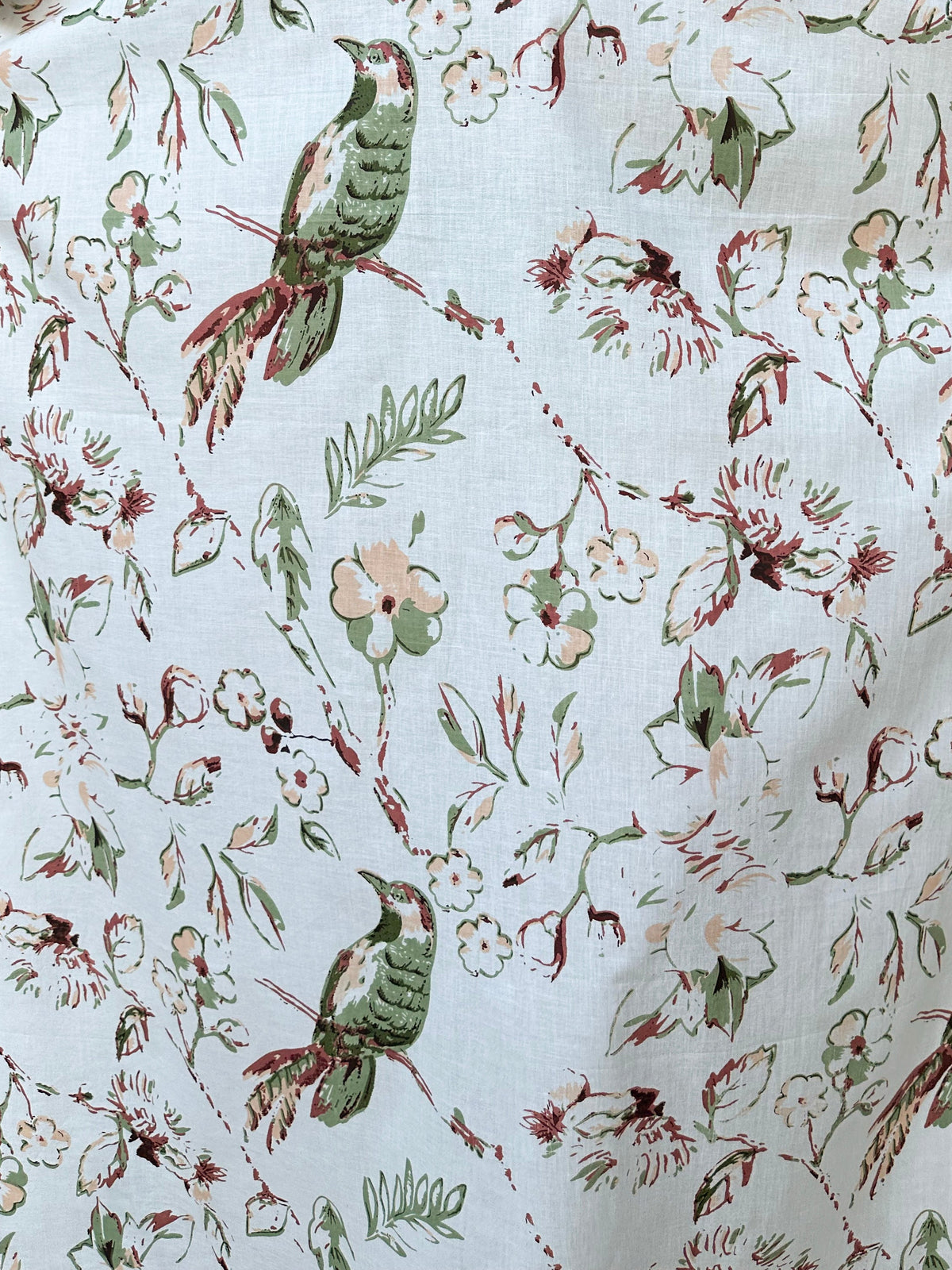 MALA handworks  56 Evelyn Kaftan in White and Floral Pattern