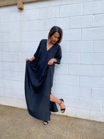 MALA handworks Gloria Double Gauze Cotton Kaftan in Black