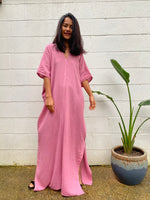 MALA handworks Gloria Double Gauze Cotton Kaftan in Pink