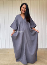 MALA handworks  Grace Double Gauze Cotton Kaftan in Purple Lavender
