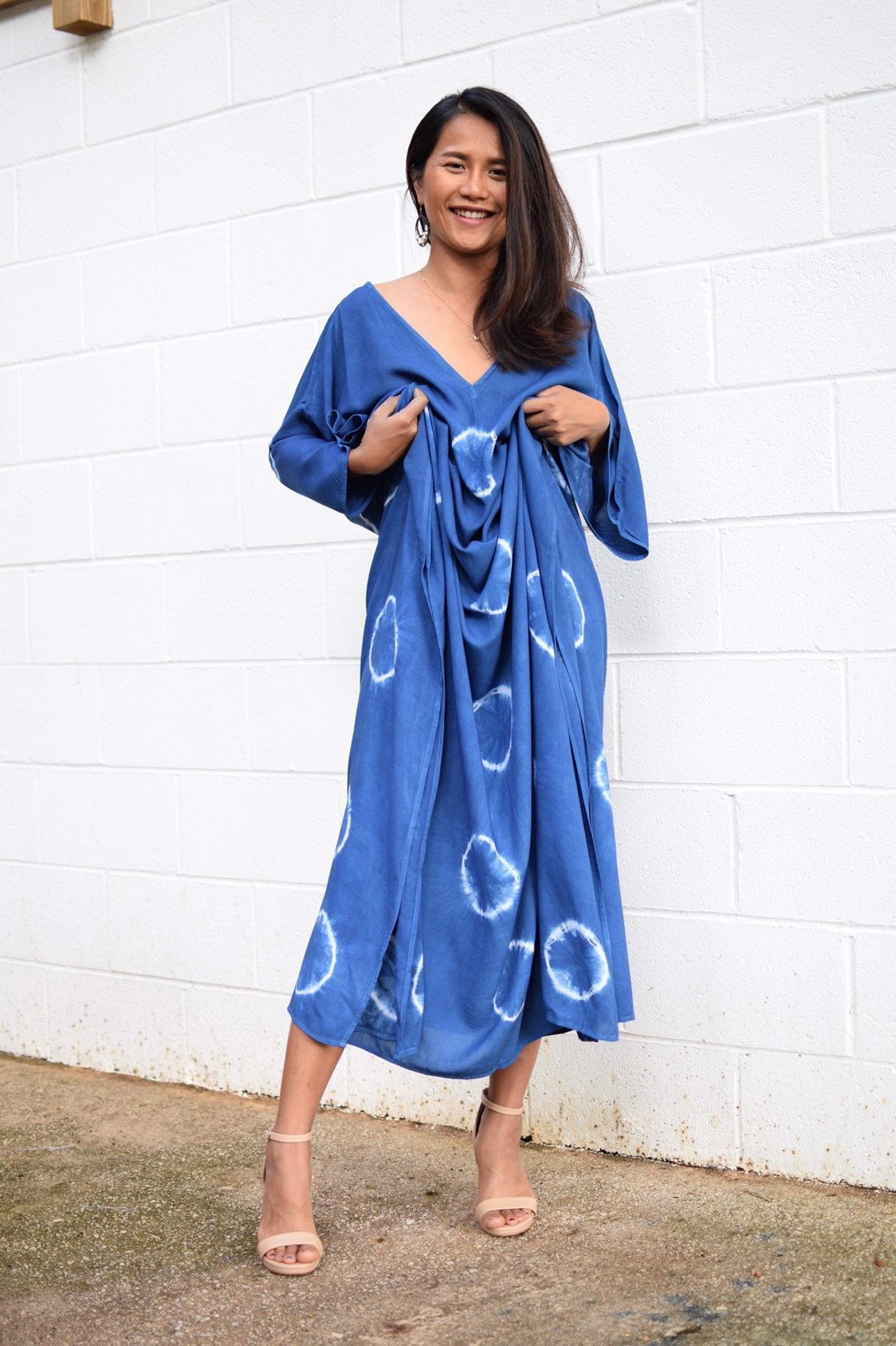 MALA handworks 45 Indigo Kaftan in Hand Dyed Indigo Blue