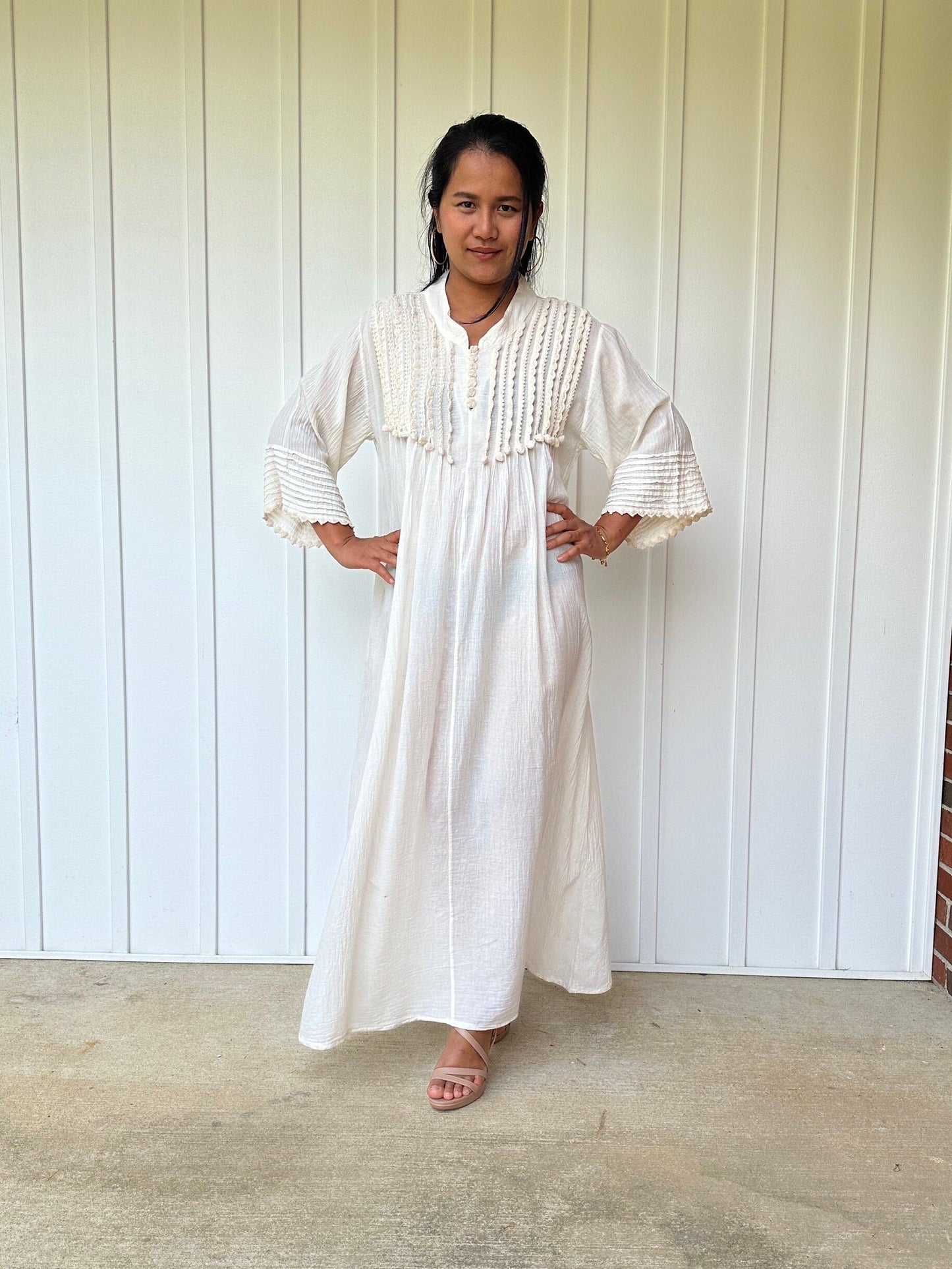 MALA handworks Lily Dress in Natural White and Hand Crochet Pattern