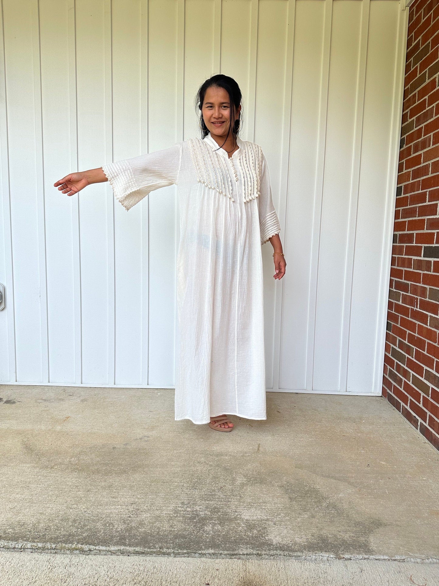 MALA handworks Lily Dress in Natural White and Hand Crochet Pattern