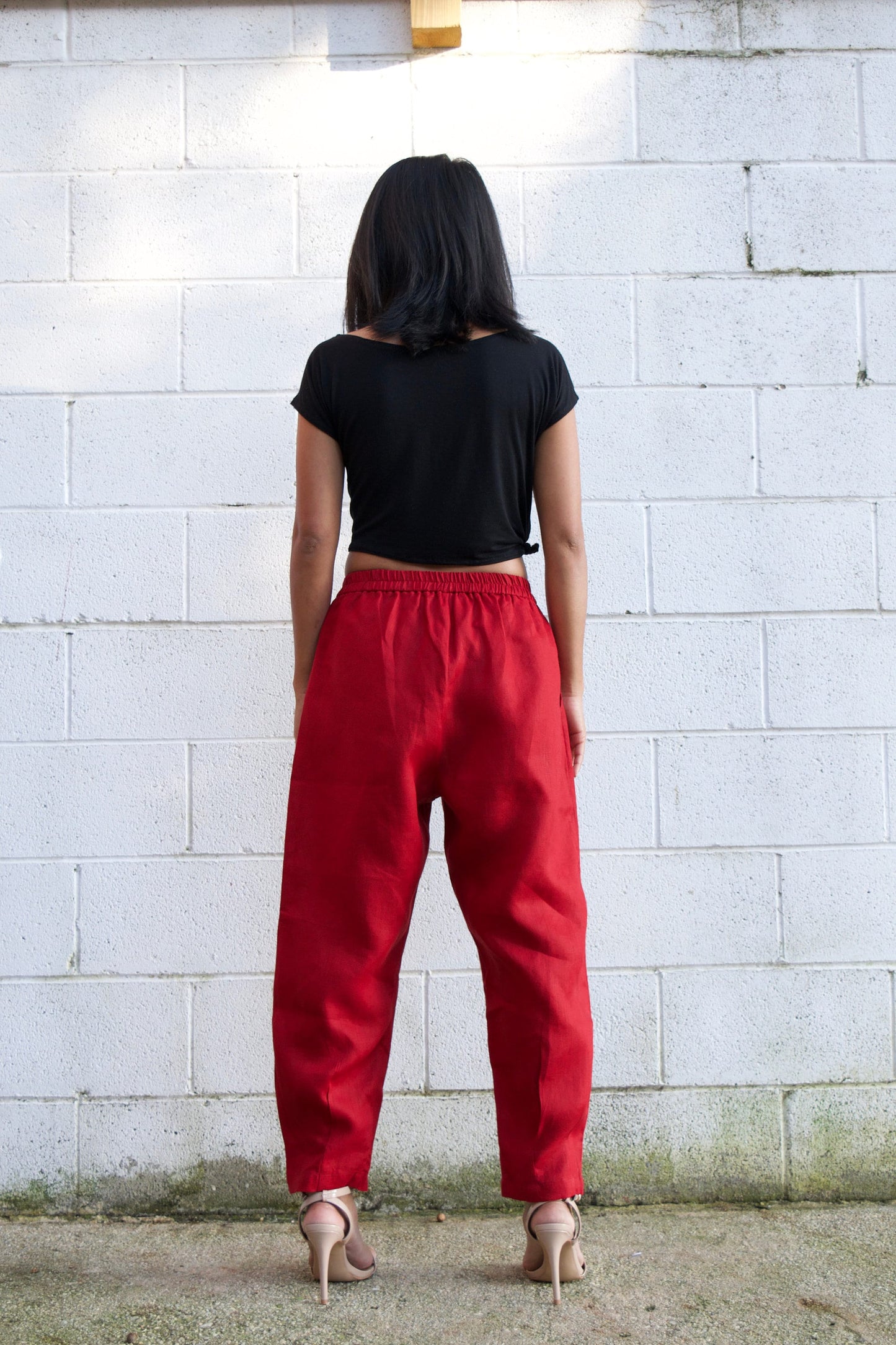 MALA handworks Ruby Lyla Linen pants in Red