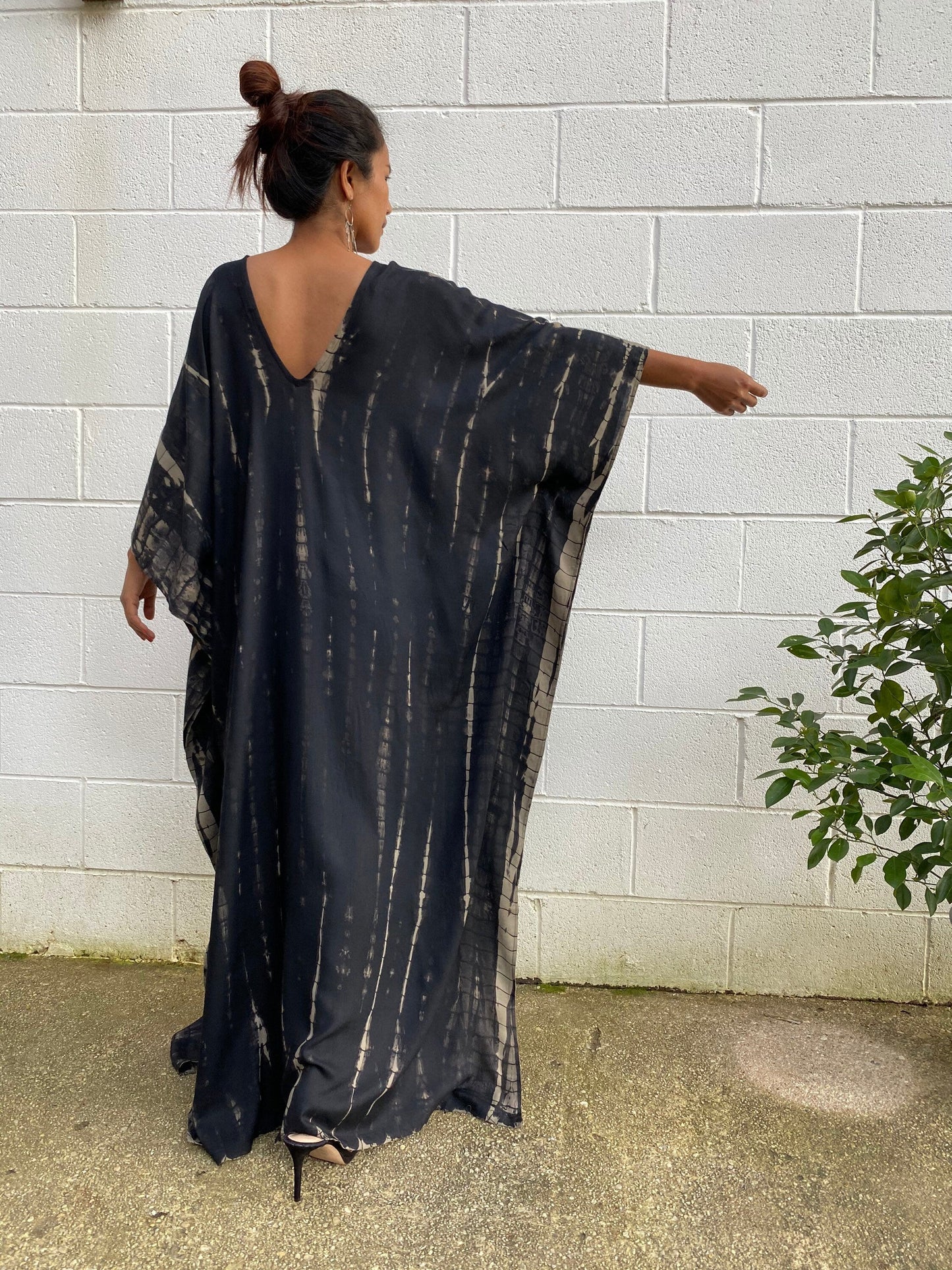 MALA handworks Mala Kaftan in Black Tie Dye