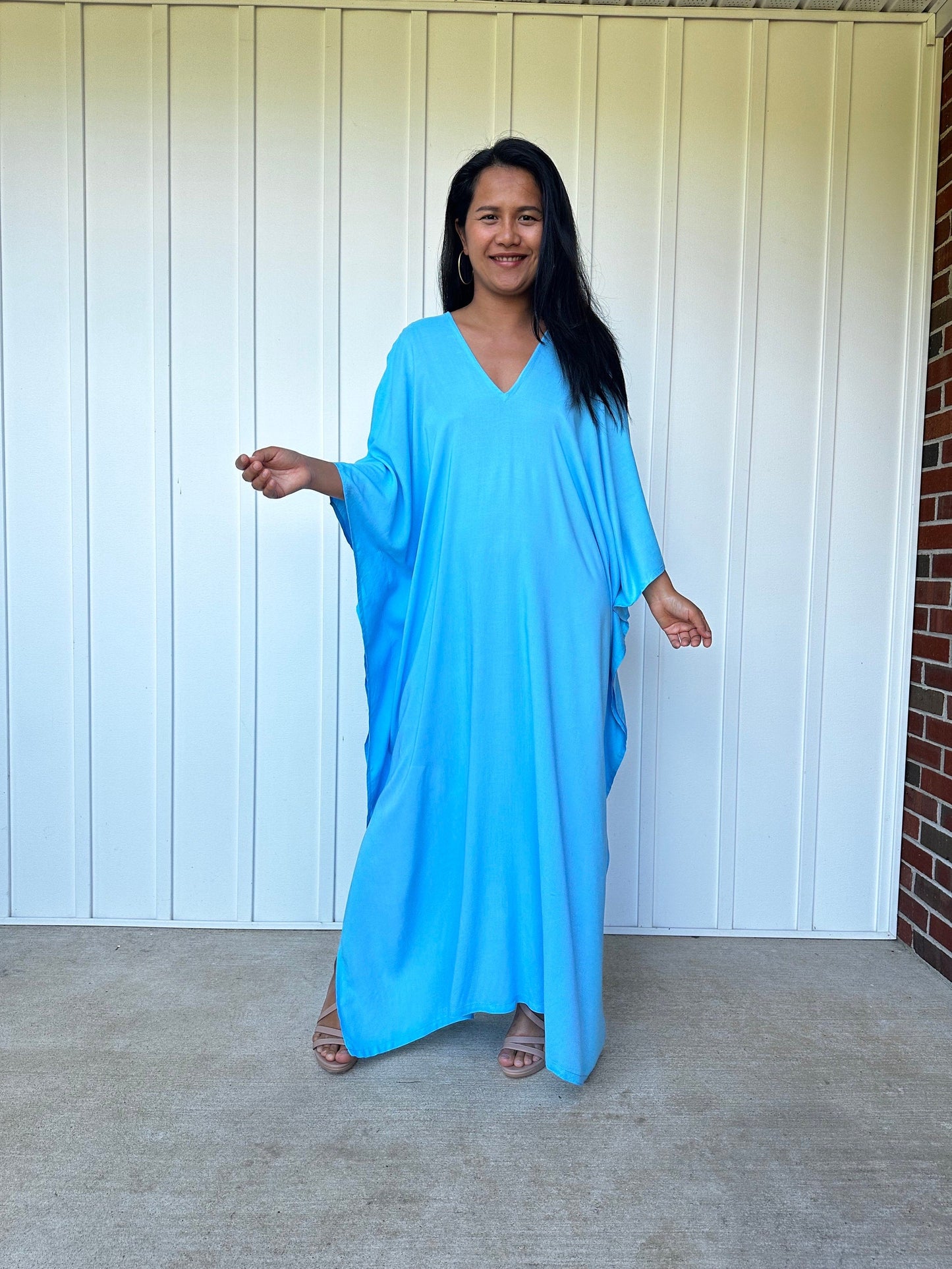 MALA handworks Mala Kaftan in Light Blue