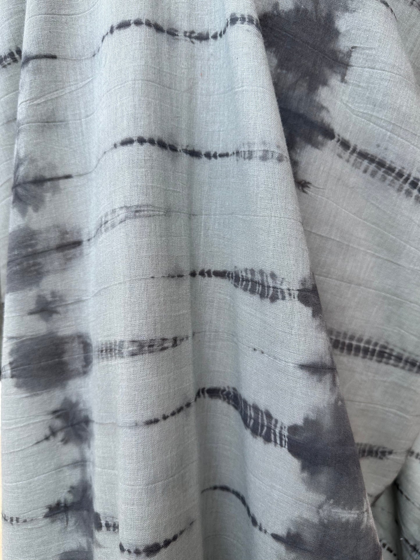 MALA handworks Olena semi sheer Kaftan in Gray and Black Tie Dye