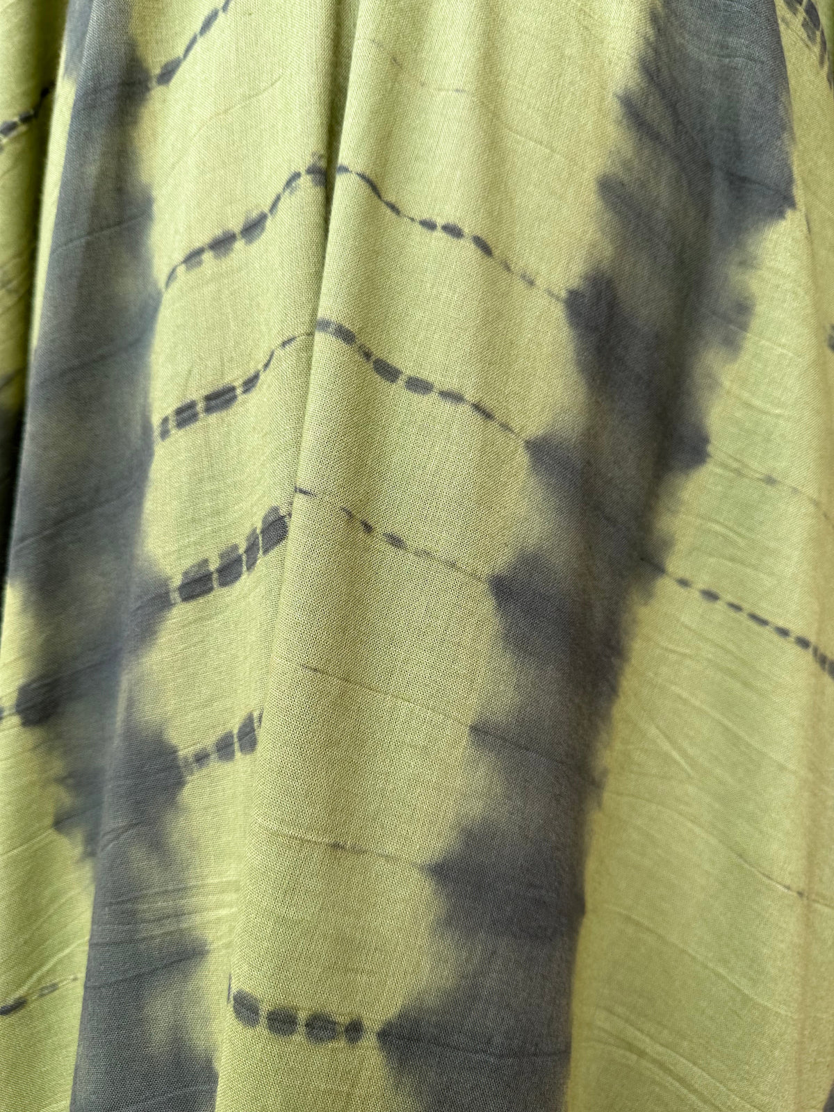 MALA handworks Olena semi sheer Kaftan in Green and Black