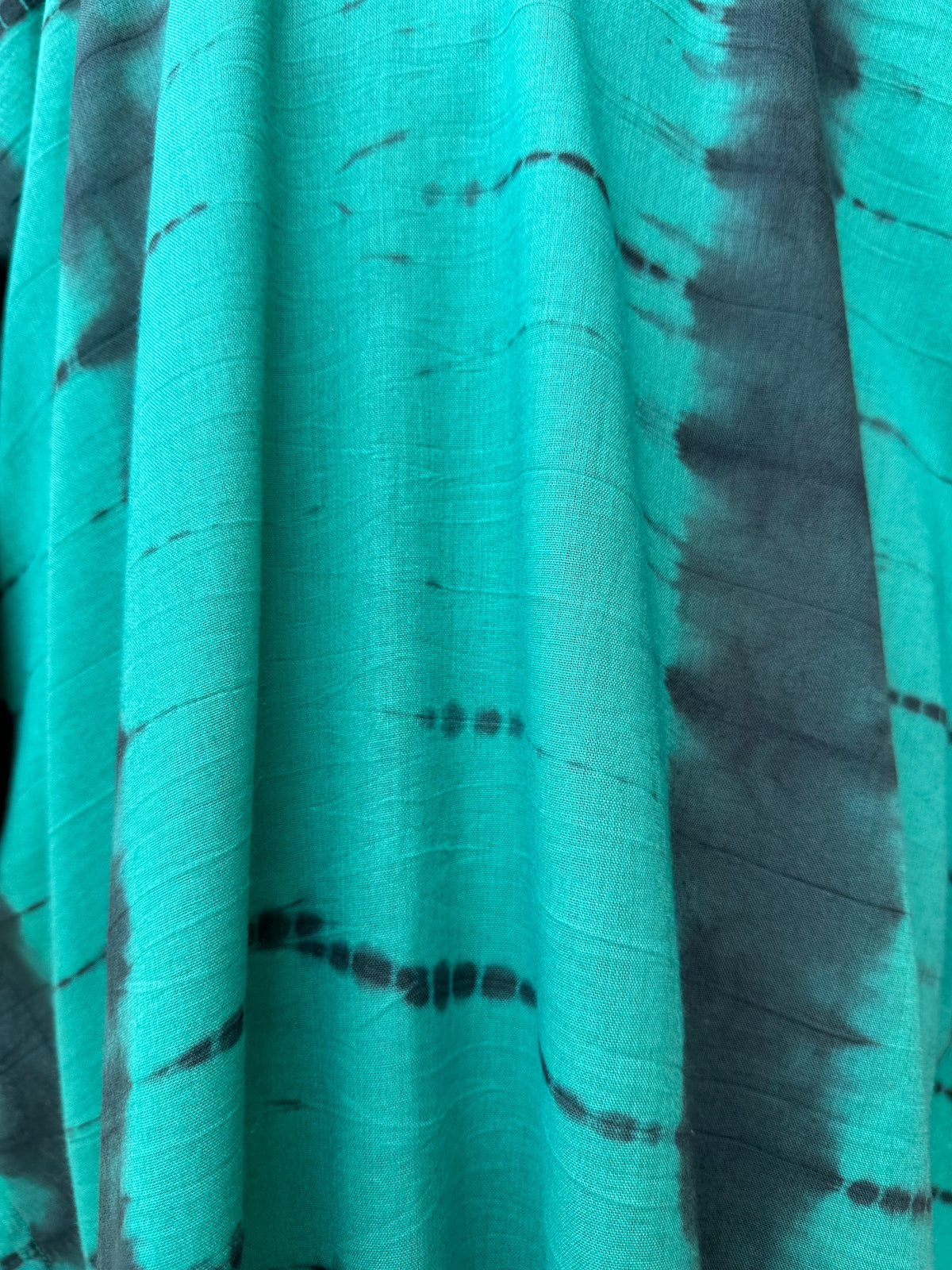 MALA handworks Olena semi sheer Kaftan in Green and Black Tie Dye