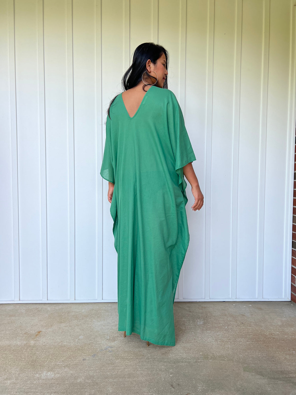 MALA handworks Olena semi sheer Kaftan in Green