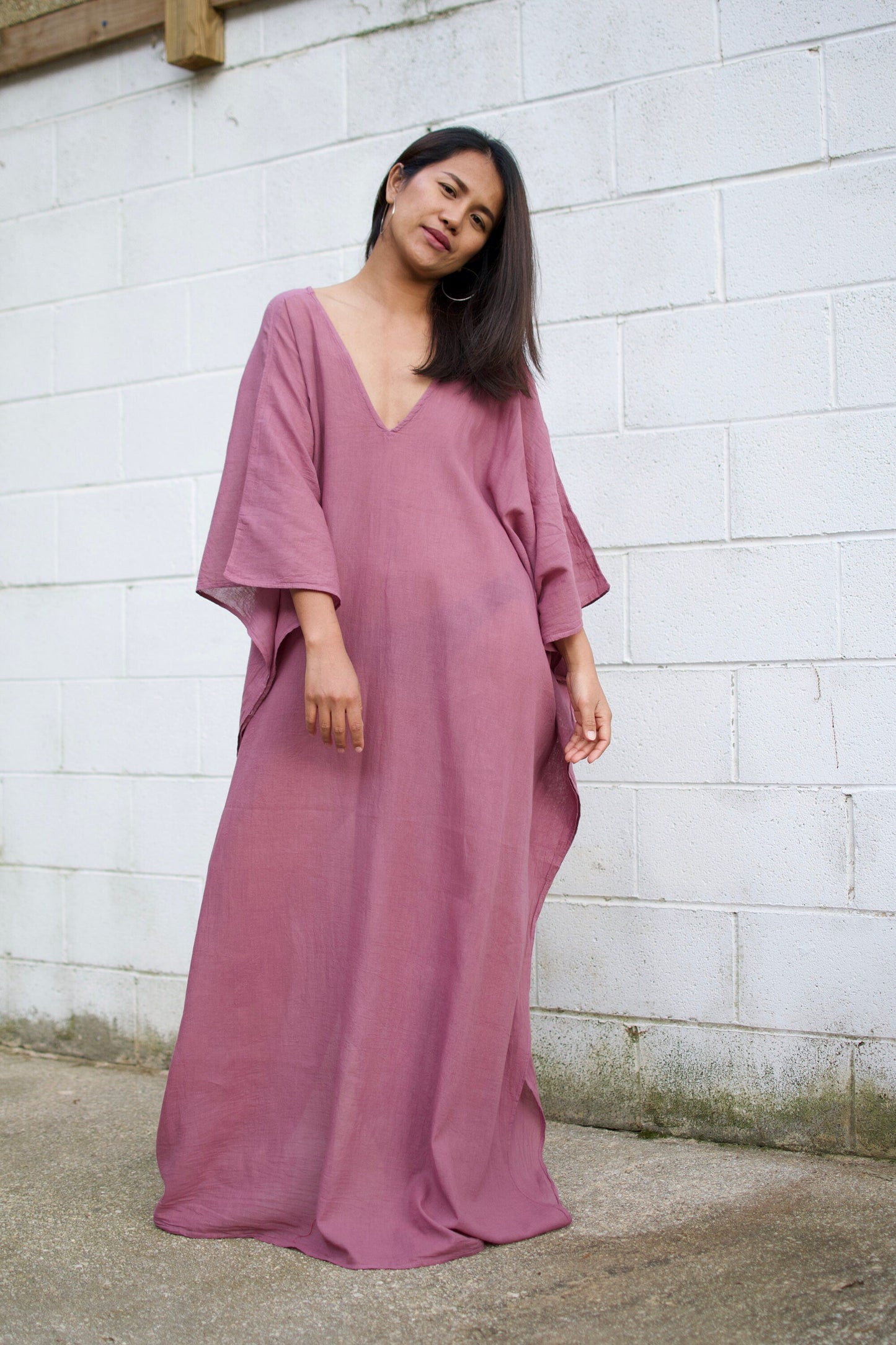 MALA handworks Olena semi sheer Kaftan in Lilac