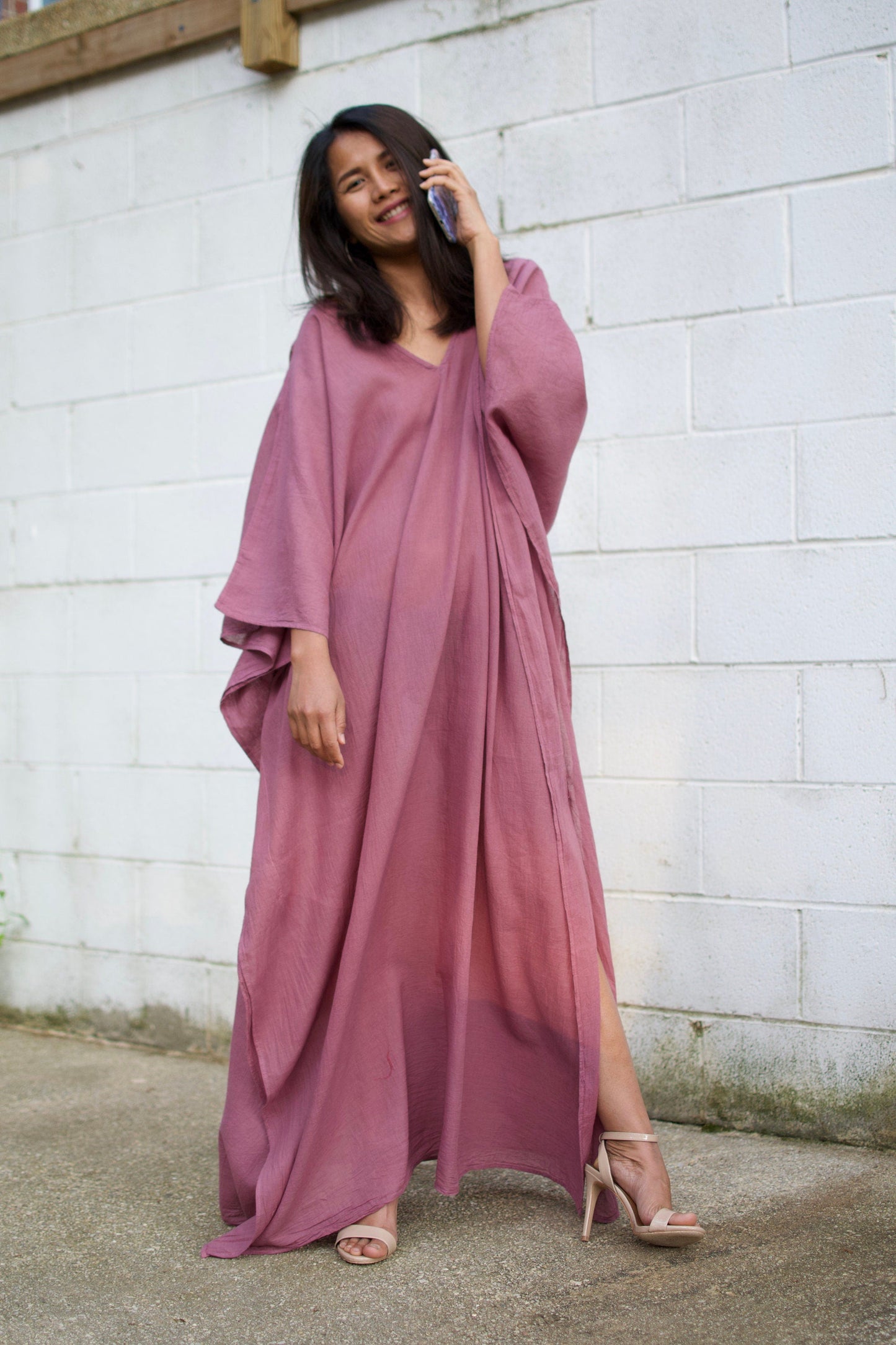 MALA handworks Olena semi sheer Kaftan in Lilac