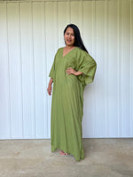 MALA handworks Olena semi sheer Kaftan in Olive Green