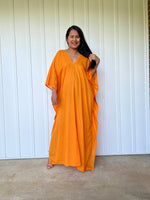 MALA handworks Olena semi sheer Kaftan in Orange