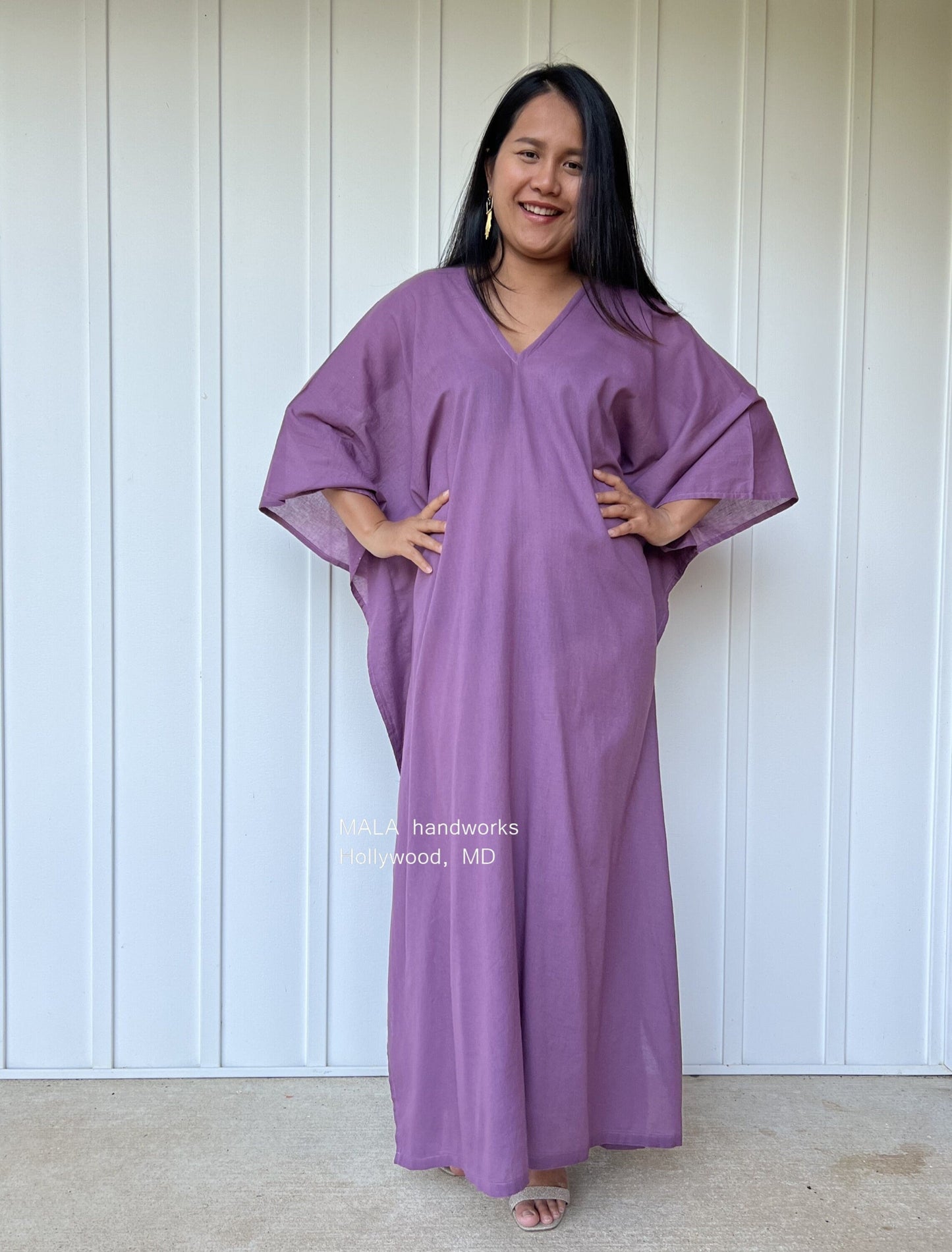 MALA handworks Olena semi sheer Kaftan in Purple