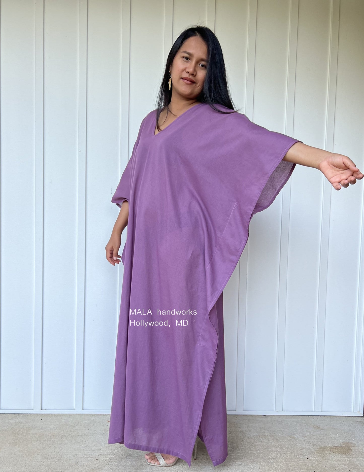 MALA handworks Olena semi sheer Kaftan in Purple