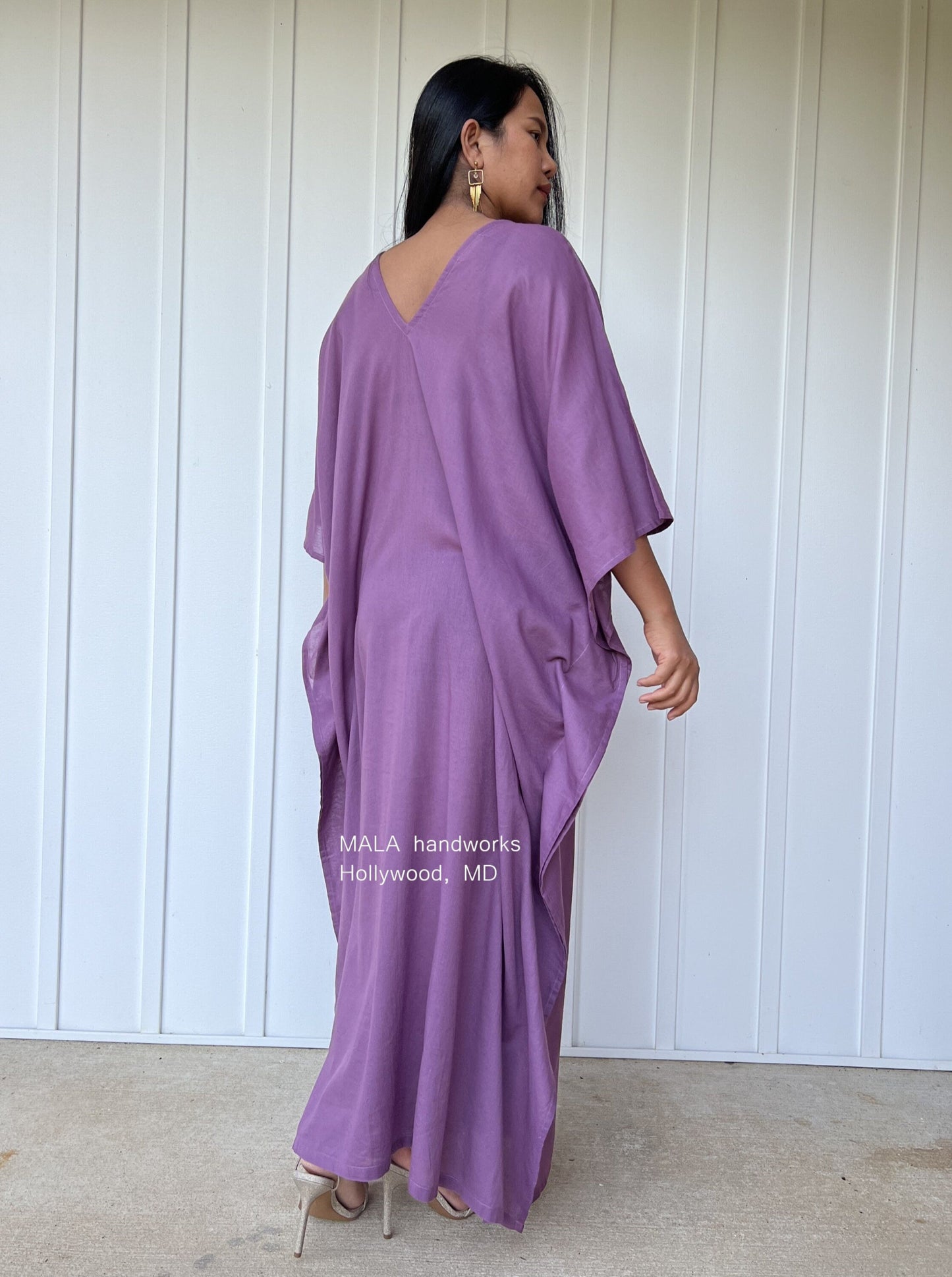 MALA handworks Olena semi sheer Kaftan in Purple