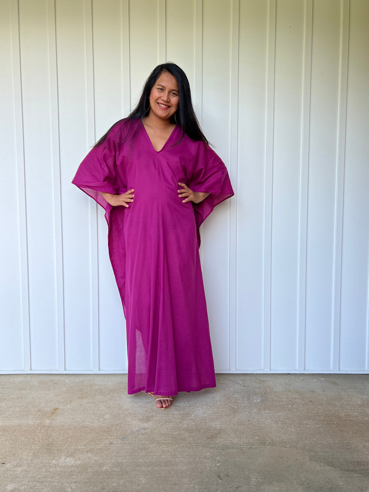 MALA handworks Olena semi sheer Kaftan in Purple