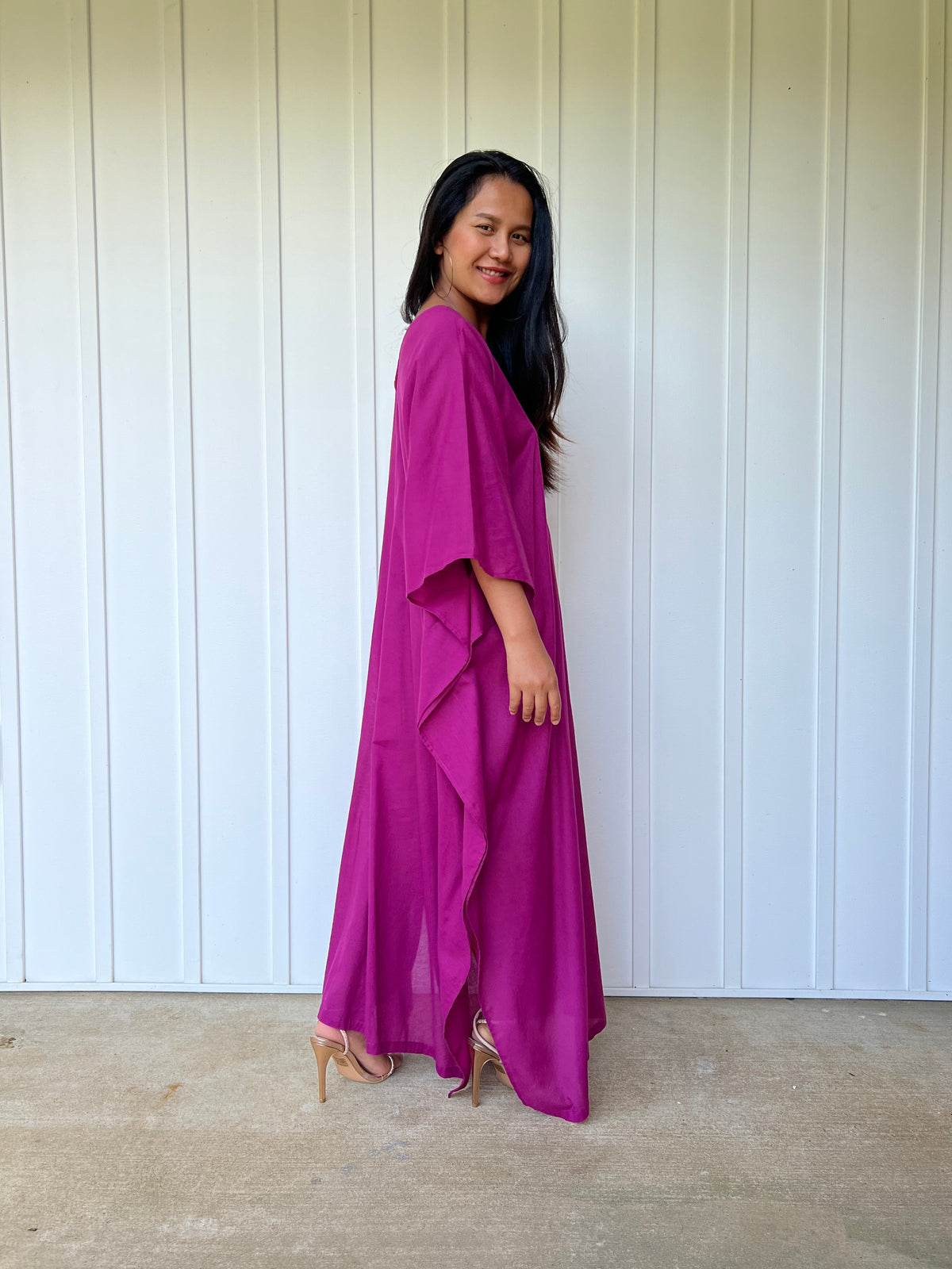 MALA handworks Olena semi sheer Kaftan in Purple