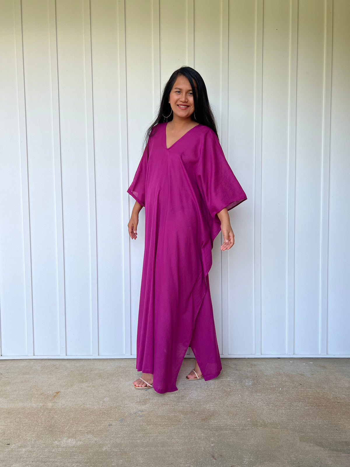 MALA handworks Olena semi sheer Kaftan in Purple