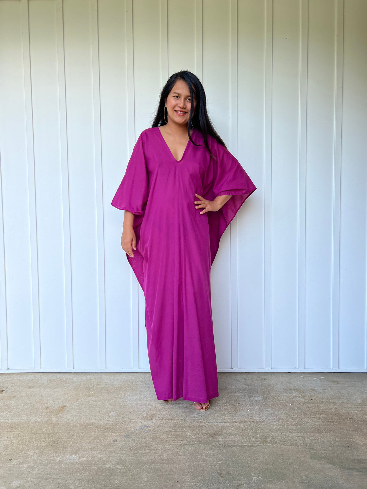 MALA handworks Olena semi sheer Kaftan in Purple