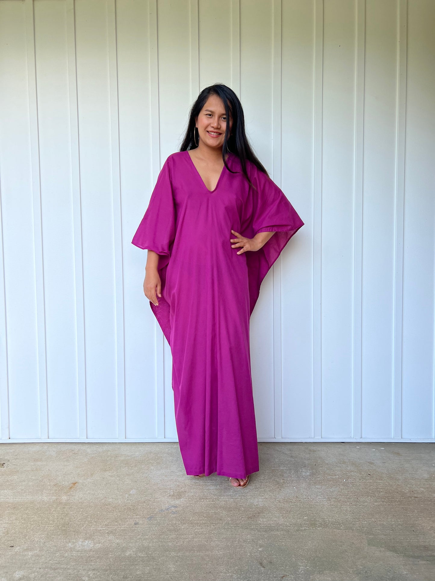 MALA handworks Olena semi sheer Kaftan in Purple