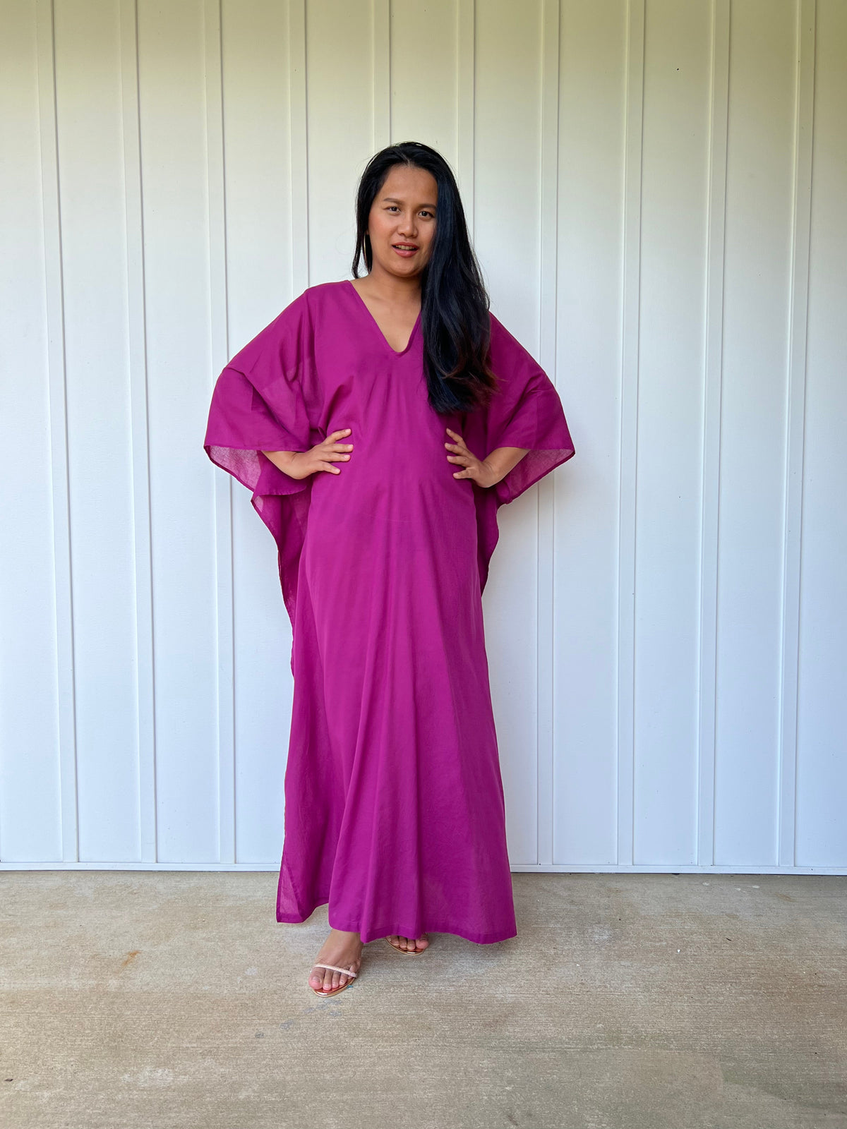 MALA handworks Olena semi sheer Kaftan in Purple