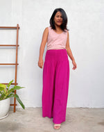 MALA handworks Veda Wide Leg Pants in Fuchsia