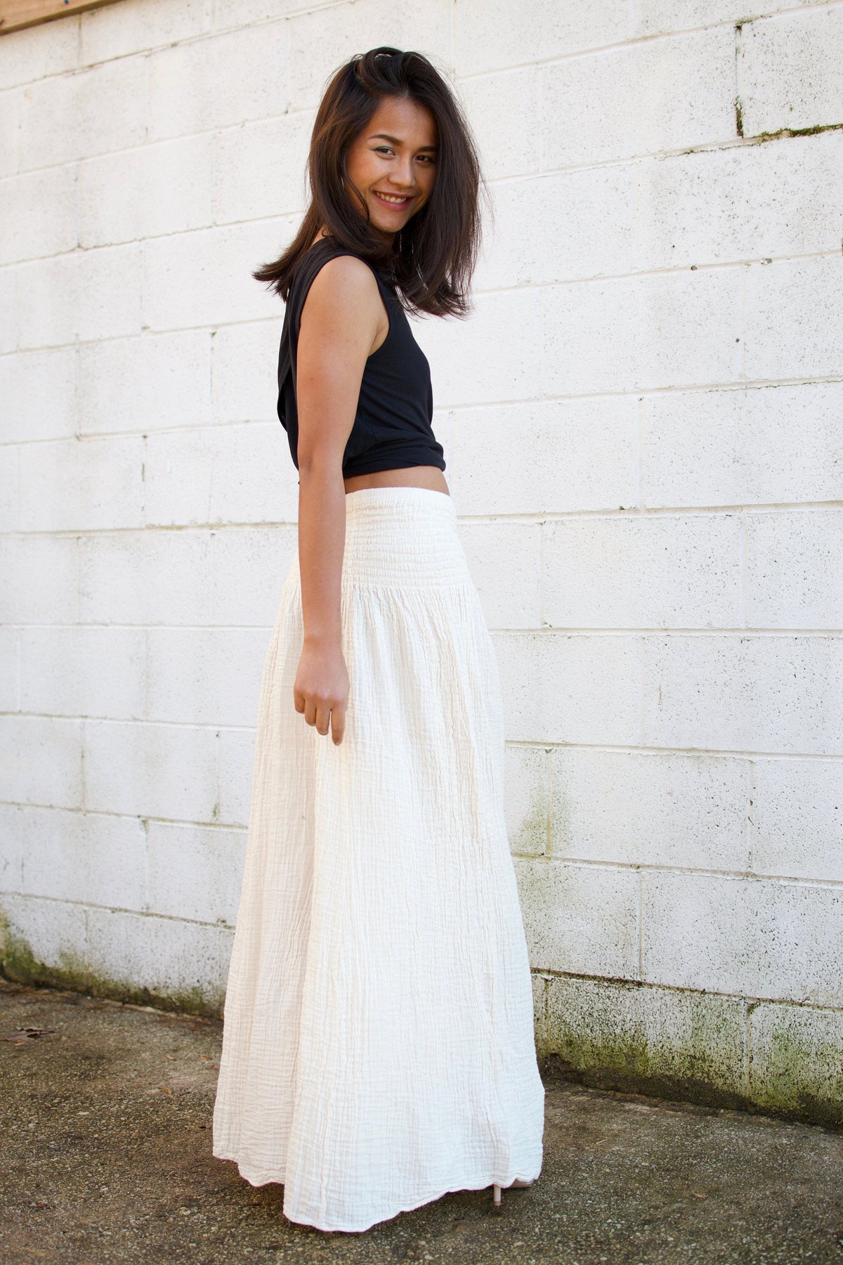 MALA handworks Veda Wide Leg Pants in Natural White