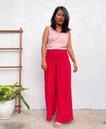 MALA handworks Veda Wide Leg Pants in Red