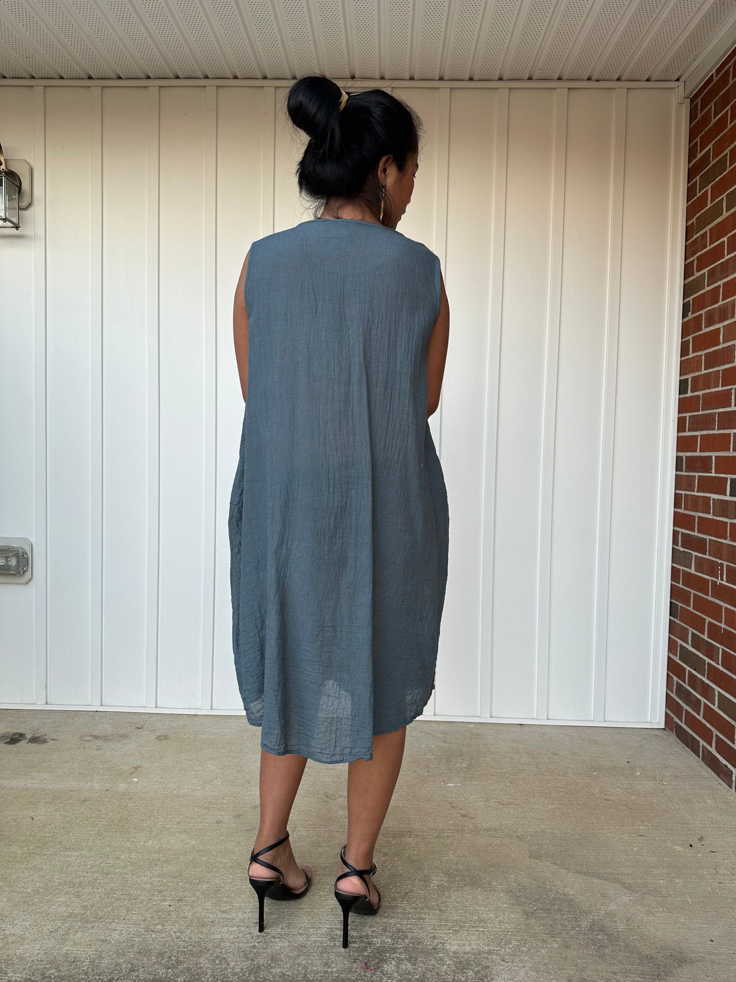 MALA handworks Wowwa Mini dress in Gray and Hand Crochet