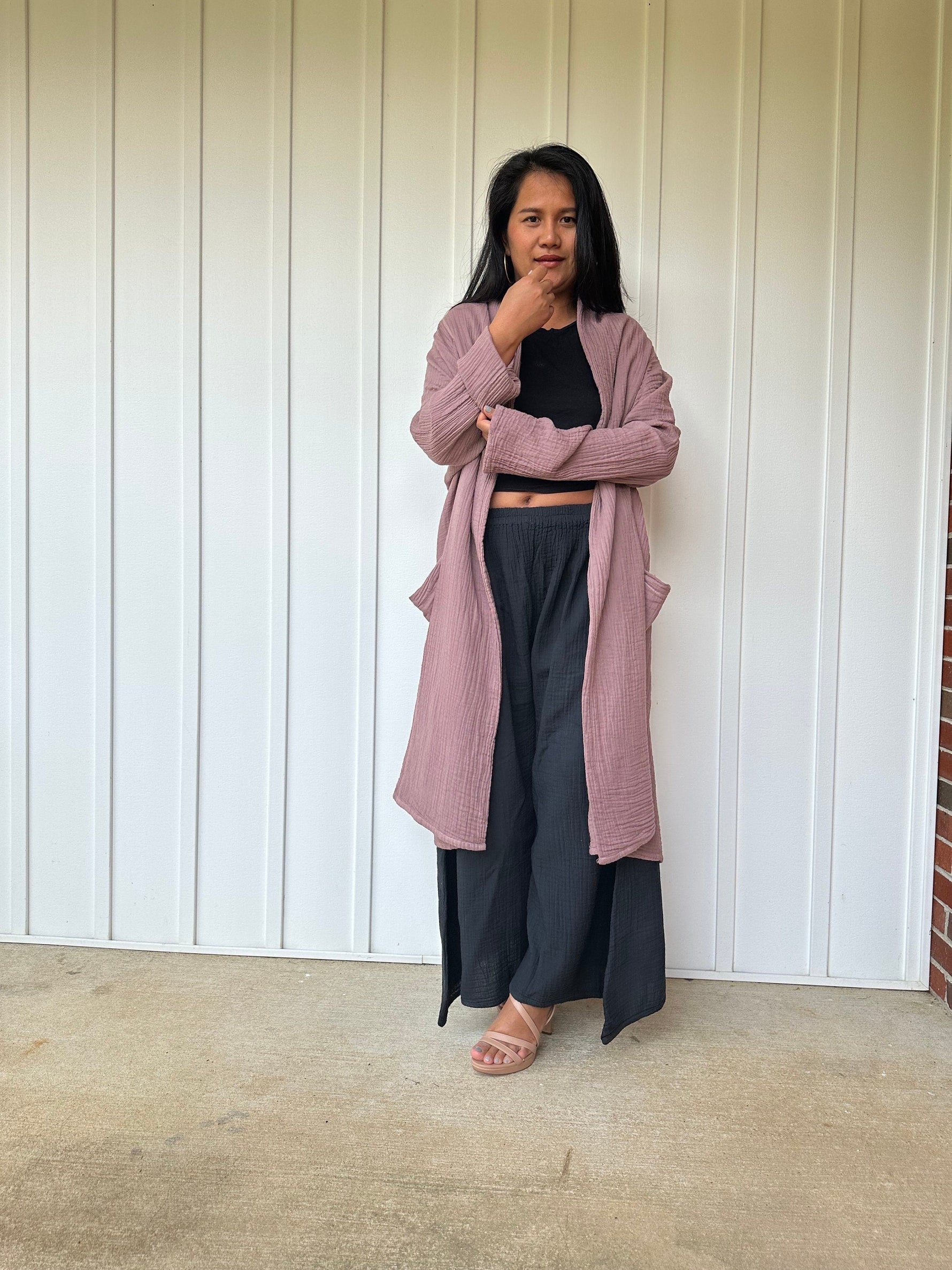 MALA handworks Yara Robe Earthy Tan Cardigan robe
