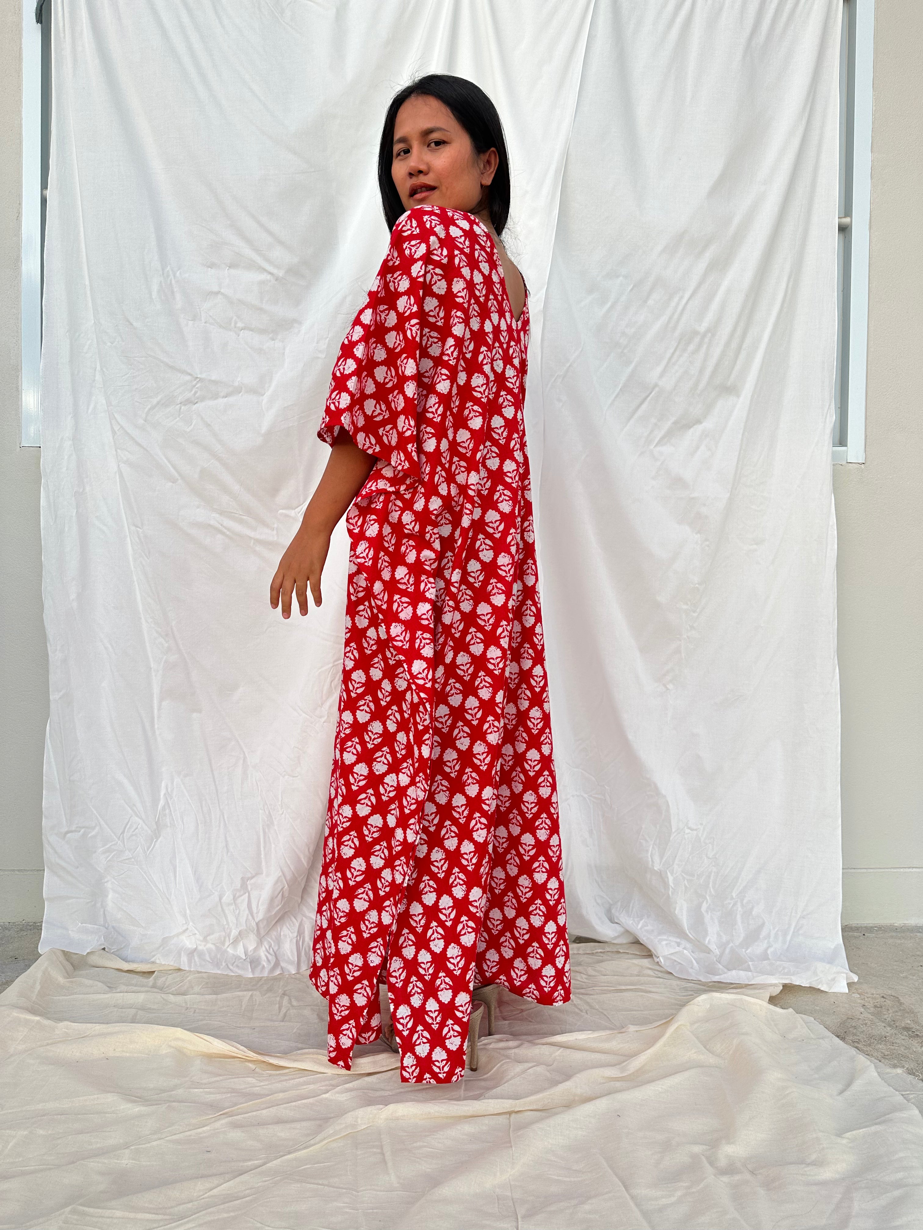 E- Cotton printed Kaftan